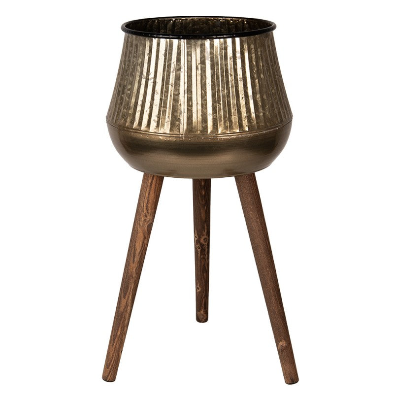 Vaso Idroponico In Vetro Con Supporto In Legno Massello E Asta Rotante – Decorazione Da Tavolo, 16x14 Cm