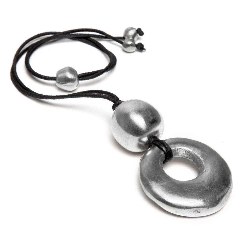 COLLANA FILO SFERE INTRECCIATE Collane, ALLUMINIO ALUMINIUM