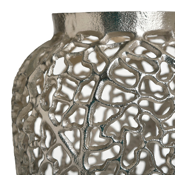 Vaso Traforato in Metallo Oro