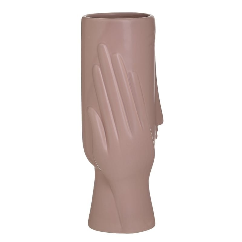 Vaso Faccia Decorativo in Ceramica Rosa Antico – Wonderful Day di Sara  Pollini