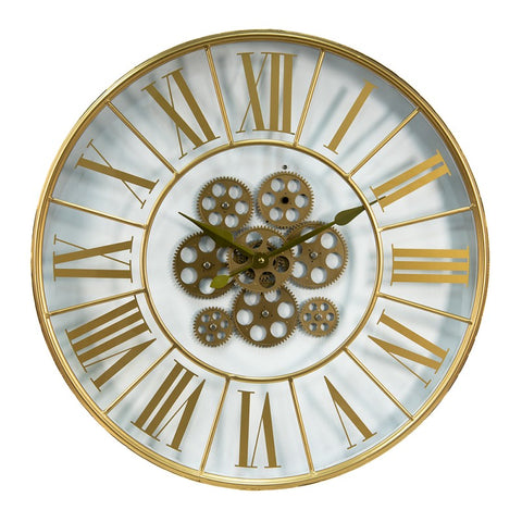 Orologio da Parete in Ferro color Oro diametro 60cm