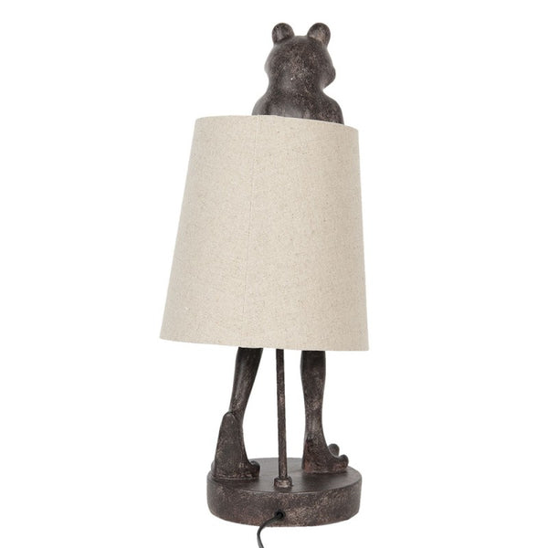 Lampada da Tavolo Rana Bronzo e Beige Ø 23x56 cm