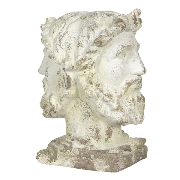 Statuetta Busto Uomo in Pietra 31x25x43 cm