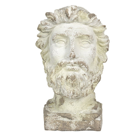 Statuetta Busto Uomo in Pietra 31x25x43 cm