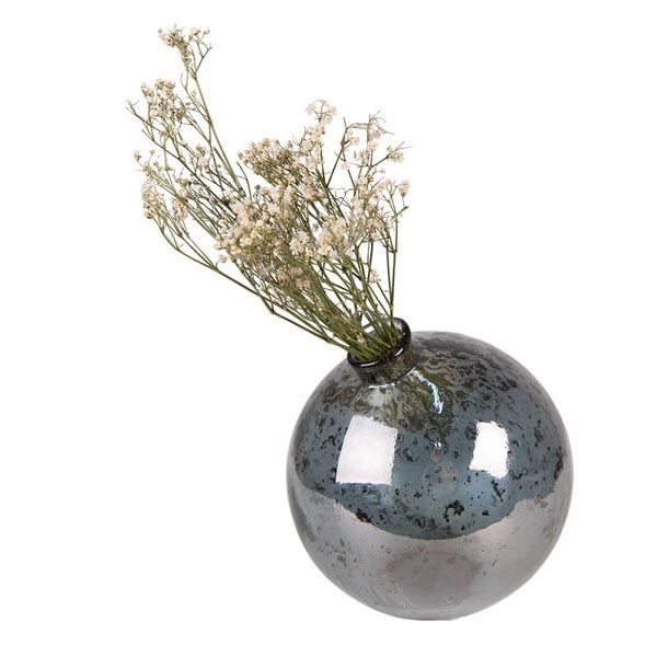 Vaso in Vetro Grigio (Ø 13x13 cm)