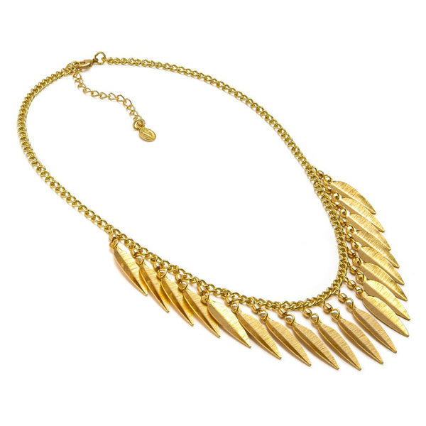 Collana Pendenti Foglie in Ottone