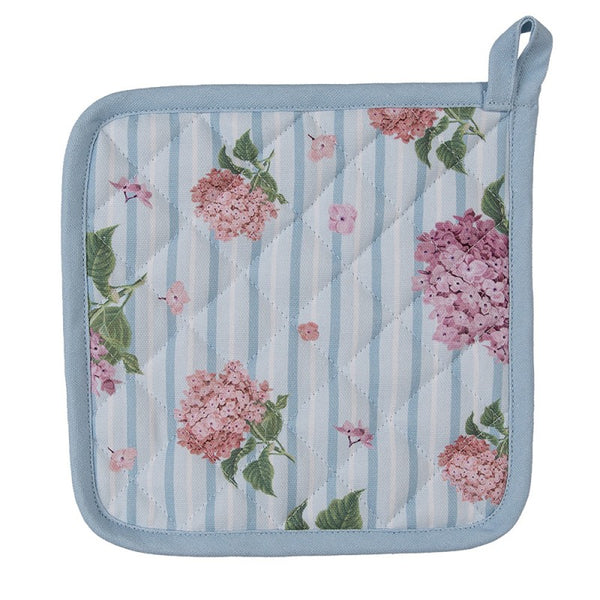 Presina per Bambini 16x16 cm Blu e Rosa in Cotone con Ortensia