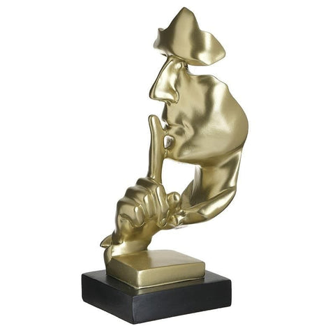Statua Decorativa Faccia d'Oro in Resina