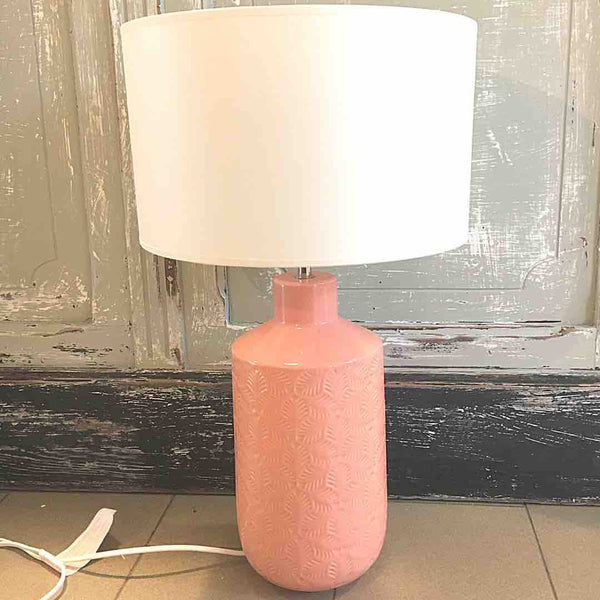 Lampada in Ceramica Rosa Salmone