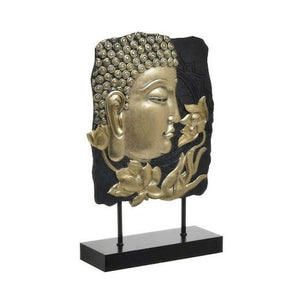 Statua Decorativa Buddha in Resina Oro e Nero