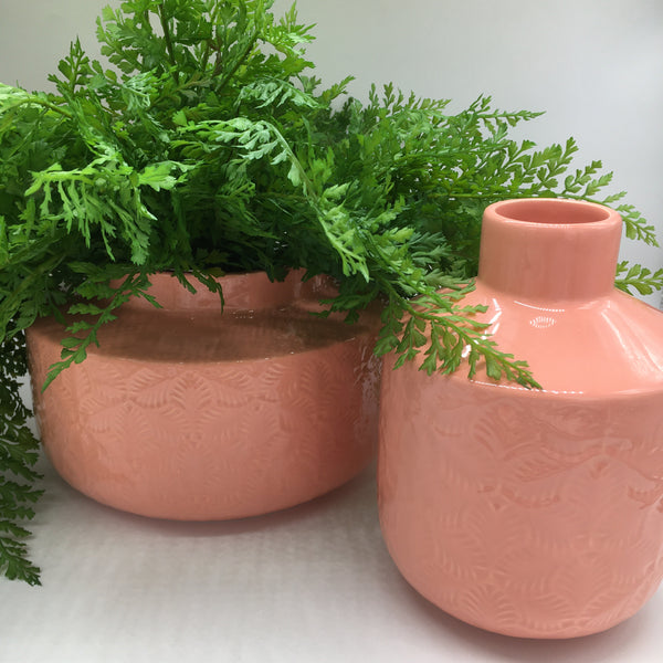 Vaso in Ceramica Rosa Salmone