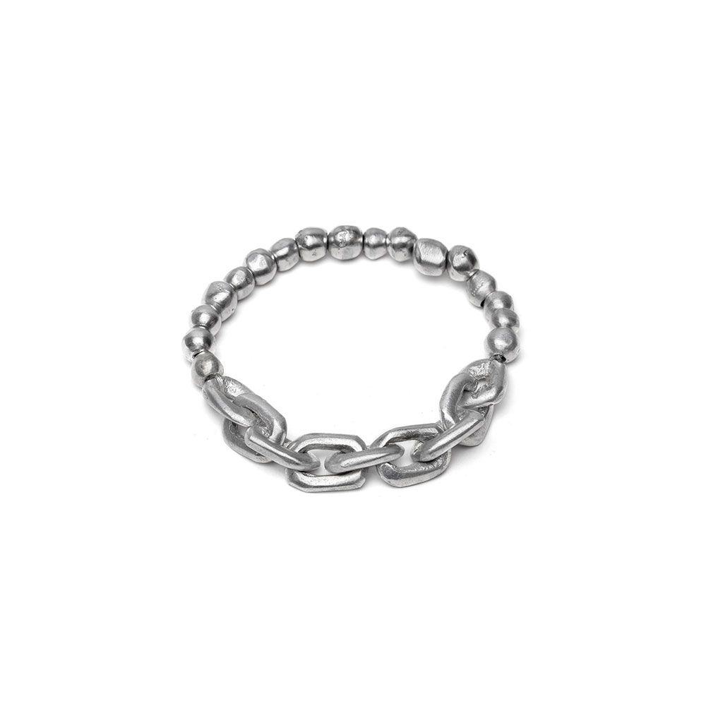 Bracciale Elastico Catena e Sfere in Alluminio